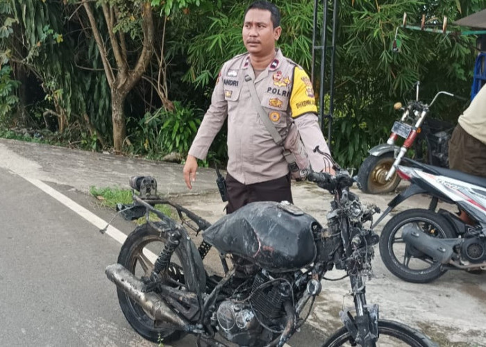 Sepeda Motor Terbakar di SPBU Ditemukan di Semak-semak