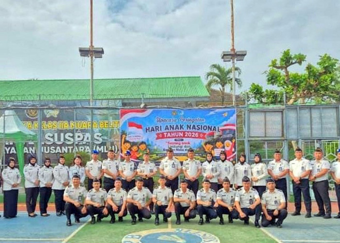 Semangat Hari Anak Nasional, Lapas Narkotika Muara Beliti Gelar Upacara Penuh Makna