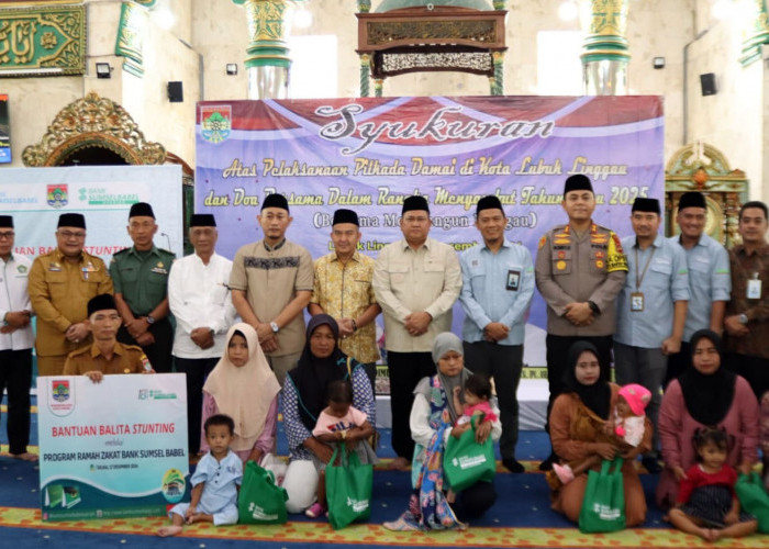 Bank Sumsel Babel Syariah Lubuk Linggau Sukses Gelar Launching Program Ramah Zakat untuk 78 Balita Stunting