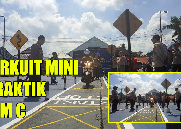 Mudahkan Pengendara, Polrestabes Palembang Terapkan Sirkuit Mini Bentuk Huruf S dalam Praktik SIM C