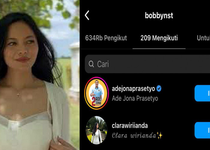 Clara Wirianda Pilih Bungkam Saat Diisukan Jadi Selingkuhan Bobby Nasution, Terciduk Netizen Saling Follow IG