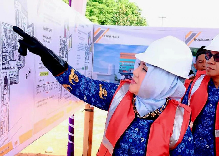 Bupati Hj Ratna Machmud Hadiri Peletakan Batu Pertama RS Sudirjo Partodimejo Musi Rawas