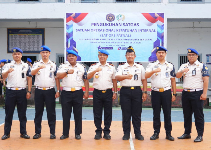 Lapas Lubuk Linggau Ikuti Pengukuhan Satopspatnal, Perkuat Pengamanan dan Integritas