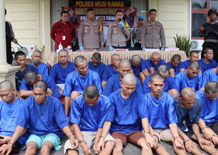 Pencuri Sawit di Mura Serang Polisi, Polres Tangkap 33 Tersangka dalam Operasi Sikat Musi