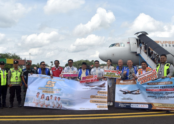 Penerbangan Perdana Super Air Jet di Bandara Silampari, Cek Jadwal dan Harga Rute Jakarta Lubuk Linggau