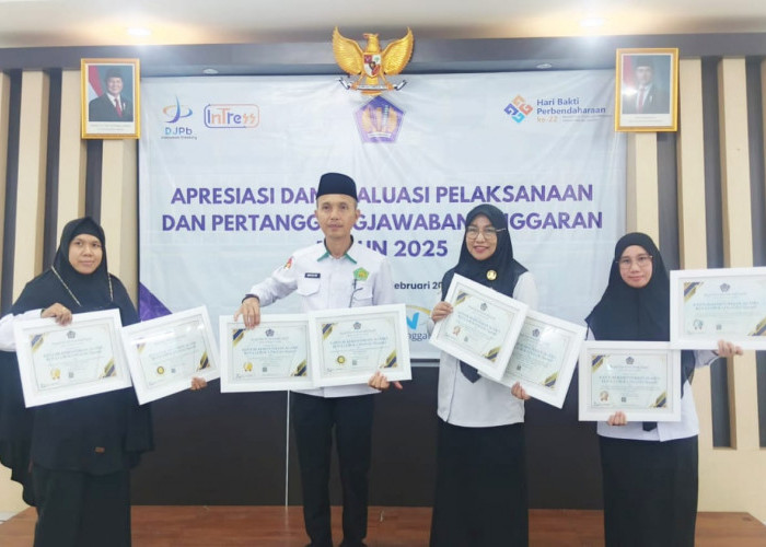 Kemenag Lubuk Linggau Raih Penghargaan KPPN Lubuk Linggau atas Kinerja Pengelolaan Anggaran