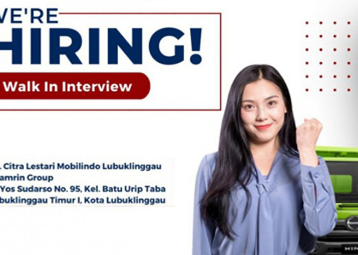 Walk In Interview Khusus Perempuan di Hino Lubuk Linggau, Cek Detailnya  di Sini