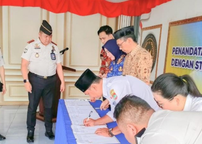 Kalapas Narkotika Muara Beliti Pimpin Penandatanganan Perjanjian Kerja Sama Bersama Stakeholder Pemasyarakatan