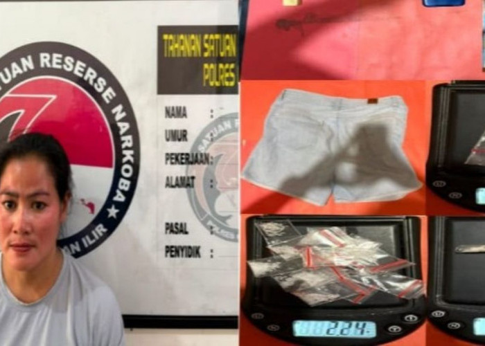 Seorang Perempuan Diamankan Bersama Puluhan Paket Narkotika Sabu Siap Edar di Ogan Ilir
