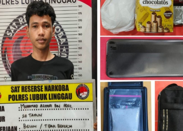 Pengangguran di Lubuk Linggau Bawa Sabu di Dalam Kotak Coklat