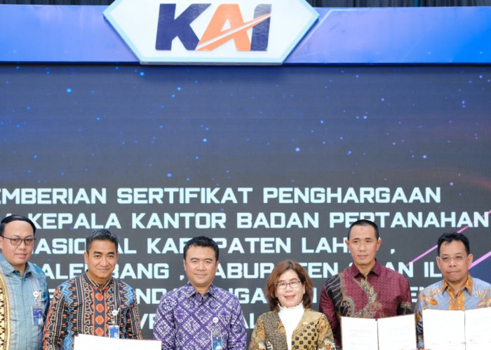Bantu Pengamanan, KAI Apresiasi Polda Sumatera Selatan, BPN Provinsi dan BPN Wilayah Kota / Kabupaten
