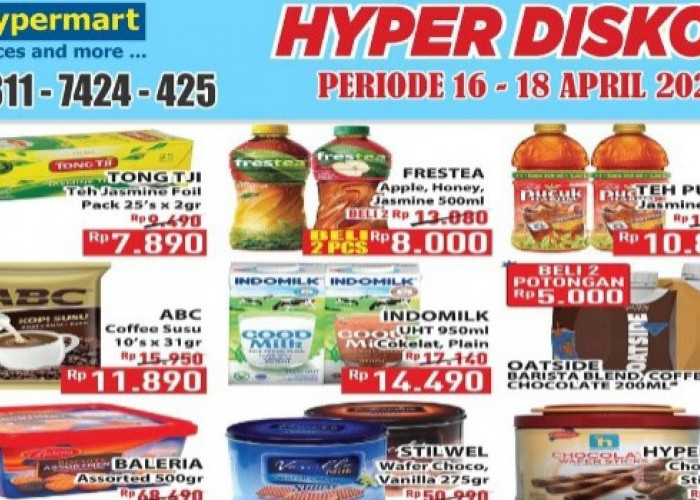 Bisa Didapat di Lubuk Linggau, Ini Daftar Diskon Produk Minuman di Hypermart,  Periode 16 Sampai 18 April 2024