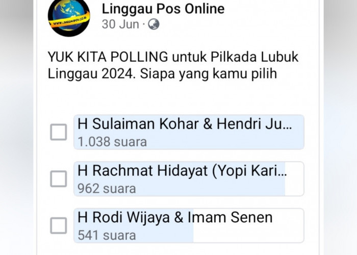 Pilkada Lubuk Linggau 2024, Pasangan Sulaiman Kohar-Hendri Juniansyah Unggul, Polling Versi Media Sosial