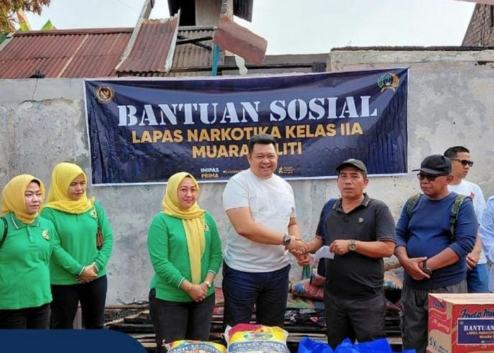 Peduli Sesama, Lapas Narkotika Muara Beliti Salurkan Bantuan Sosial bagi Korban Kebakaran di Lubuk Linggau
