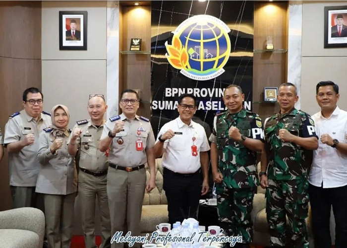 Pererat Silahturahmi, Kanwil BPN Provinsi Sumsel Terima Audiensi dari Pomdam II/Sriwijaya
