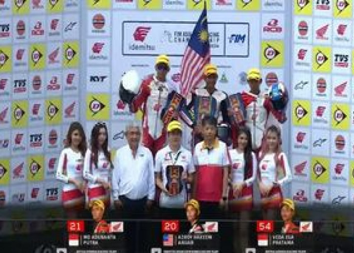 Pembalap Indonesia Adenanta dan Veda Raih Podium Race 2 ARRC Malaysia 2024 SS600