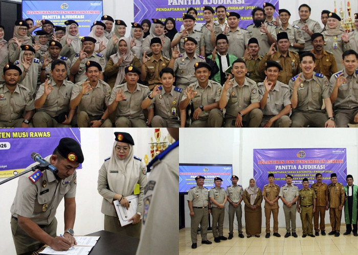 Pelantikan Panitia PTSL 2026 di Musi Rawas, Kepala Kantor Pertanahan Tekankan Integritas dan Profesionalisme