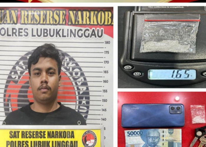 Kurir Sabu di Lubuk Linggau Kaget Ketemu Polisi, Barang Bukti di Stang Motor