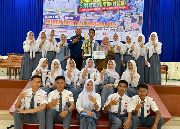 Bangga! Pelajar SMAN 4 Lubuk Linggau Juara 1 Lomba Cerdas Cermat Super 100, Dapat Dukungan Penuh Dari Sekolah