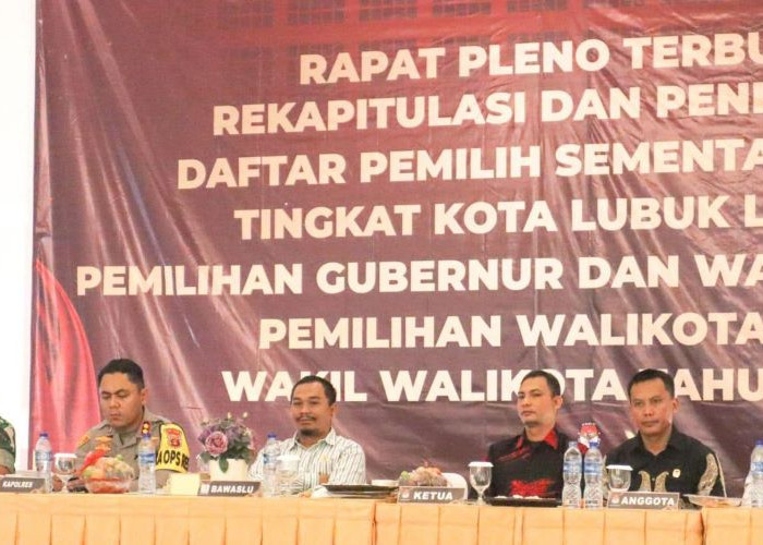 Ini DPS Pilkada Lubuk Linggau 2024, KPU Laksanakan Pleno, Berikut Sebarannya