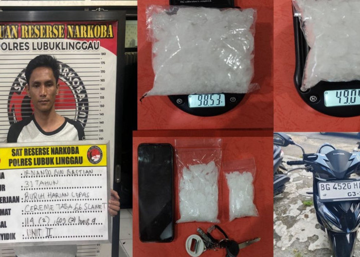 Saat Tunggu Pembeli, Pengedar Diringkus, Sabu Diletakkan di Aspal Dekat Jembatan Batu Urip Lubuk Linggau