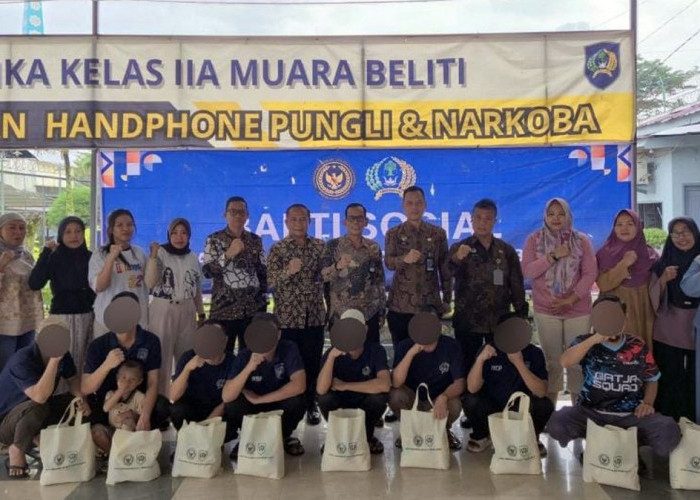 Lapas Narkotika Muara Beliti Gelar Jumat Berkah, Wujud Kepedulian Sosial Bagikan Baksos kepada Warga Binaan