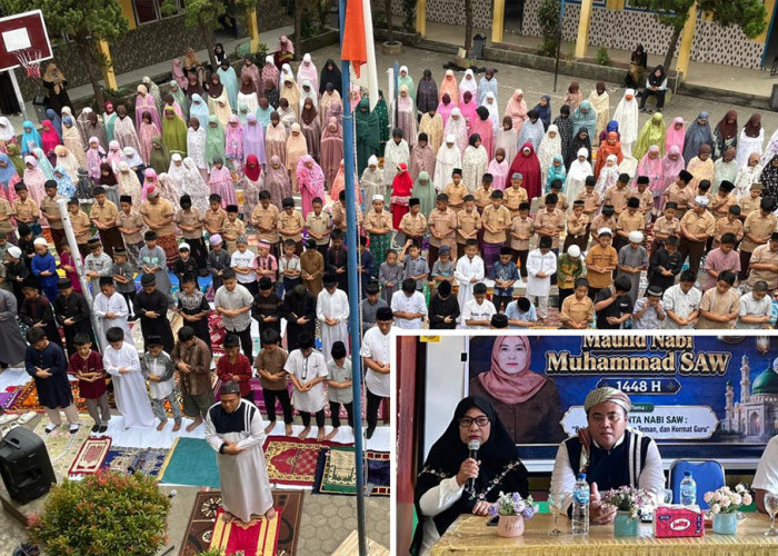 Peringatan Maulid Nabi di SD Negeri 42 Lubuk Linggau Diwarnai Sholat Istisqa Bersama