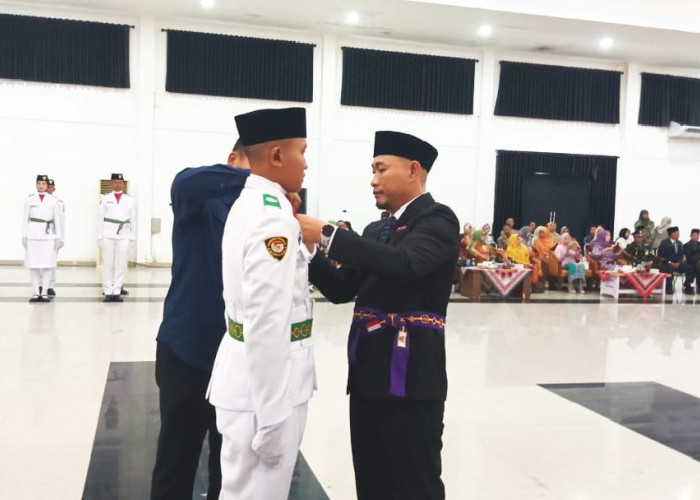 75 Paskibraka Kota Lubuk Linggau 2026 Resmi Dikukuhkan, Satu Pelajar Lolos Nasional dan 4 ke Sumsel