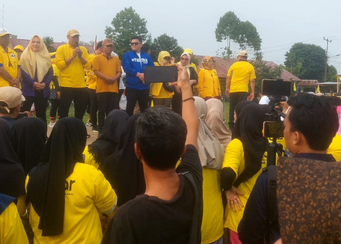 Ratna Machmud dan Suprayitno Hadiri Rekor MURI Senam Golkar, Firdaus Cik Olah: Coblos 1 Saja