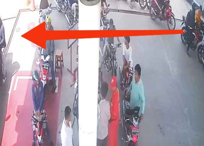 Aksi Pencurian Uang Gaji PT Perkebunan Mitra Ogan di SPBU Lubuk Batang OKU Terekam CCTV