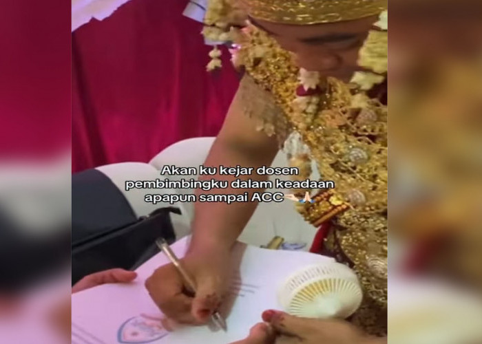 Viral! Demi ACC Skripsi, Mahasiswi UIN UIN Al-Azhaar Lubuk Linggau Kejar Dosen Sampai ke Pelaminan