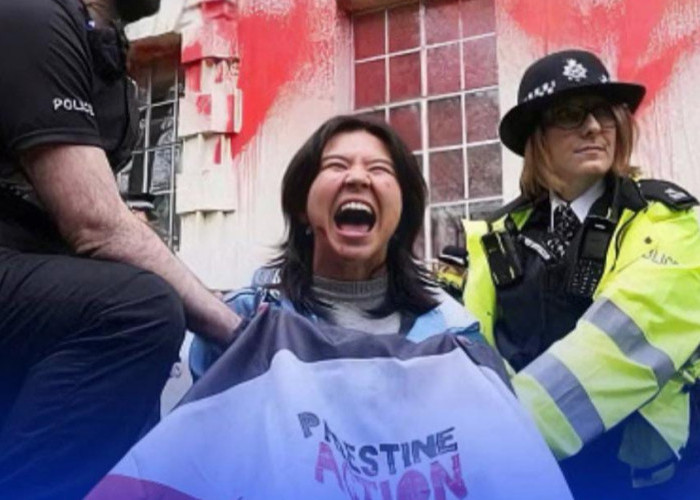Protes Genosida Palestina, Aktivis Semprot Gedung Kemhan Inggris, Simak Alasannya