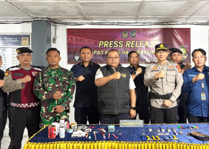 Razia Gabungan Lapas Lubuk Linggau Bersama TNI-Polri dan BNNK, Narkoba serta HP Nihil