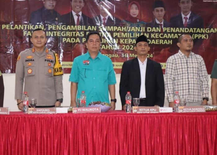 KPU Lubuk Linggau Lantik 40 Orang PPK Pilkada 2024