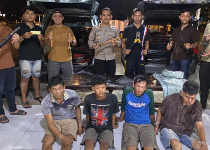 Polsek Rupit Tangkap Komplotan Spesialias Pencuri Kabel PLN, Pelaku Asal Jambi dan Prabumulih