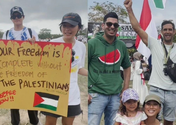 Aksi Kemanusiaan Bela Palestina di Bali, Warga Lintas Agama Hingga Turis Ikut Aksi