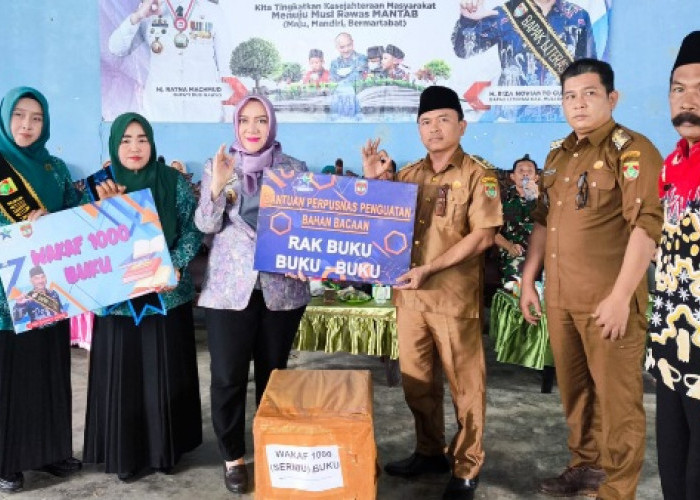 Hadiri Roadshow Bapak Literasi dan Wakaf 1.000 Buku di Purwodadi Musi Rawas, Ini Pesan Bupati Hj Ratna Machmud