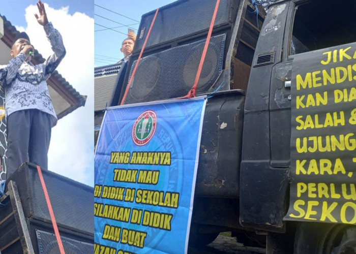 Hardiknas, Ribuan Guru Demo Pengadilan Negeri Lubuklinggau, Minta Sularno Dibebaskan
