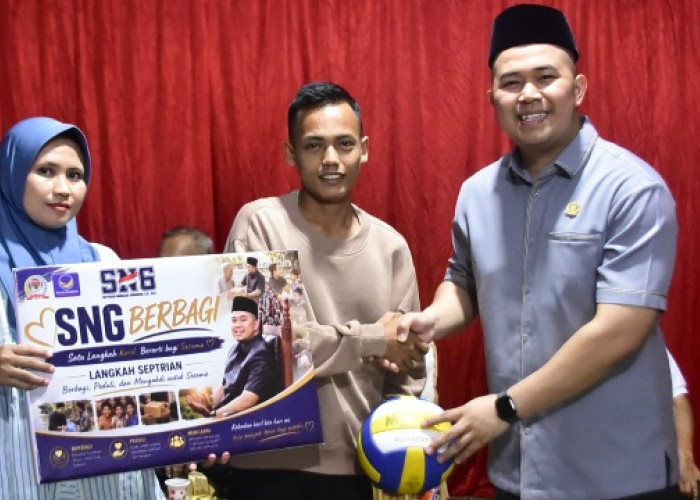 Reses II Tahun 2026 di Kelurahan Rahma, Septrian Nugraha Gunawan Berikan Bantuan, Dukung SNG Merdeka Cup 2026 