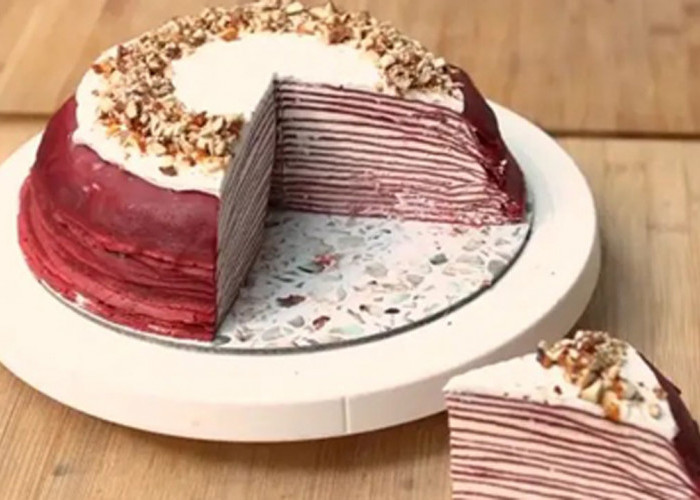 Ide Hampers Lebaran Mudah Dengan Red Velvet Mille Crepe Cake, Tampilan Cantik dan Elegan 