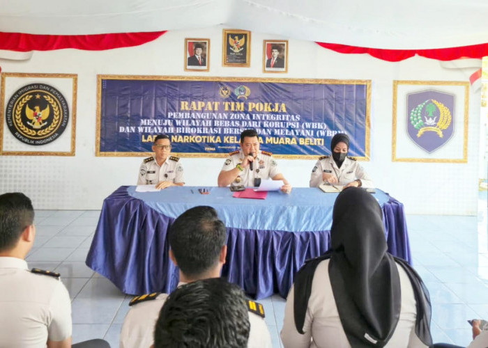 Kalapas Narkotika Muara Beliti Pimpin Rapat Tim Pokja, Perkuat Pembangunan Zona Integritas Menuju WBK dan WBBM
