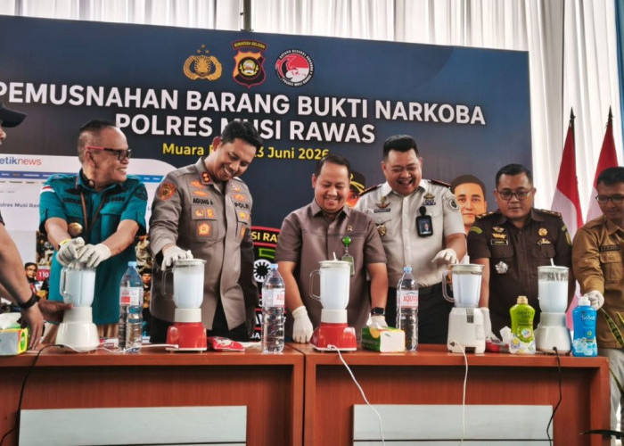 Blender 2 Kg Sabu, Polres Musi Rawas Selamatkan Puluhan Ribu Jiwa dari Bahaya Narkoba