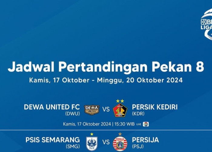 Jadwal Pekan Ke-8 BRI Liga 1 2024/25, Banyak Pertandingan Menarik