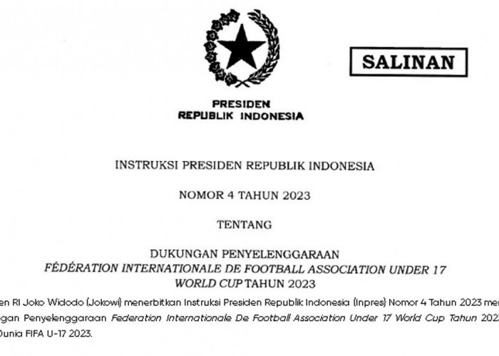 Presiden Jokowi Terbitkan Inpres Dukung Piala Dunia U-17 2023, Libatkan 33 Menteri dan Kepala Daerah