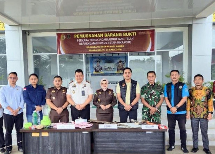 Langkah Nyata Lawan Kejahatan, Lapas Narkotika Muara Beliti Hadiri Pemusnahan Barang Bukti