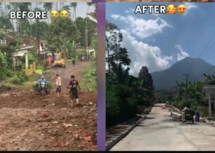 Viral, Penjual Bakso Perbaiki Jalan Desa Rusak Menjadi Mulus dengan Dana Pribadi