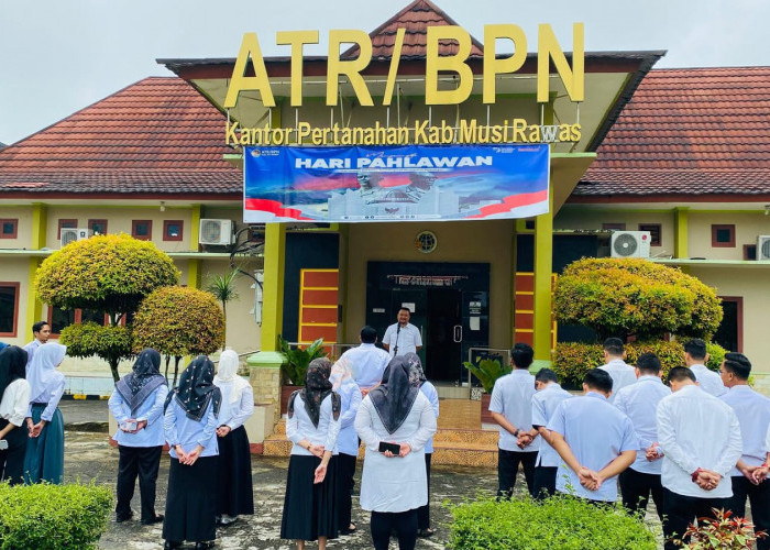 Perkuat Koordinasi Antarpegawai, Kantor Pertanahan Musi Rawas Laksanakan Apel Pagi Rutin