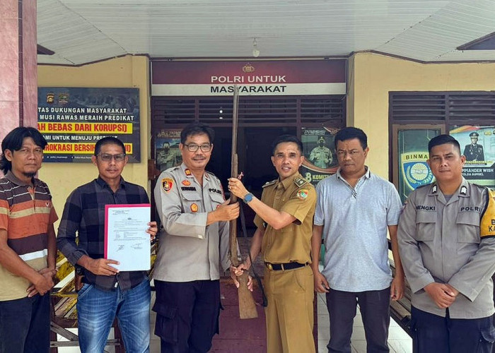 Satu Pucuk Senpira Kecepek Diserahkan Warga Muara Rengas Musi Rawas, Polisi Beri Apresiasi