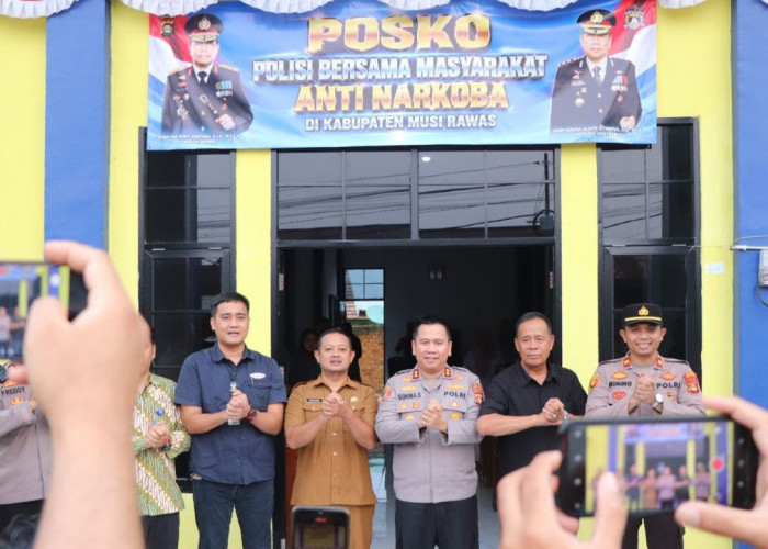 Kapolres Musi Rawas Launching Posko Kampung Tangguh Bebas Narkoba di Tanah Priuk, Total 11 Posko Disiapkan