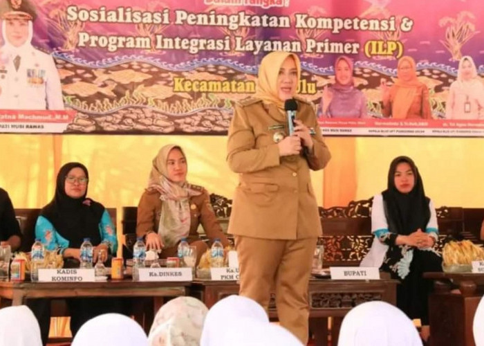 Bupati Hj Ratna Machmud Buka Sosialisasi ILP Puskesmas BTS Ulu Musi Rawas